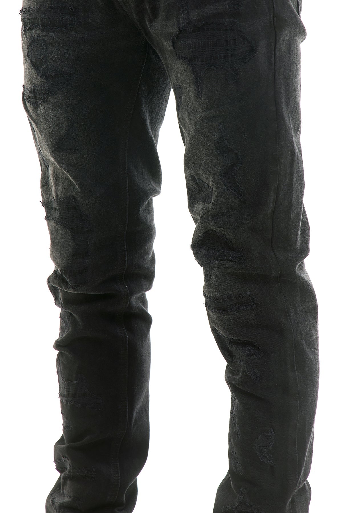 SHADOW RIPPED SKINNY JEANS