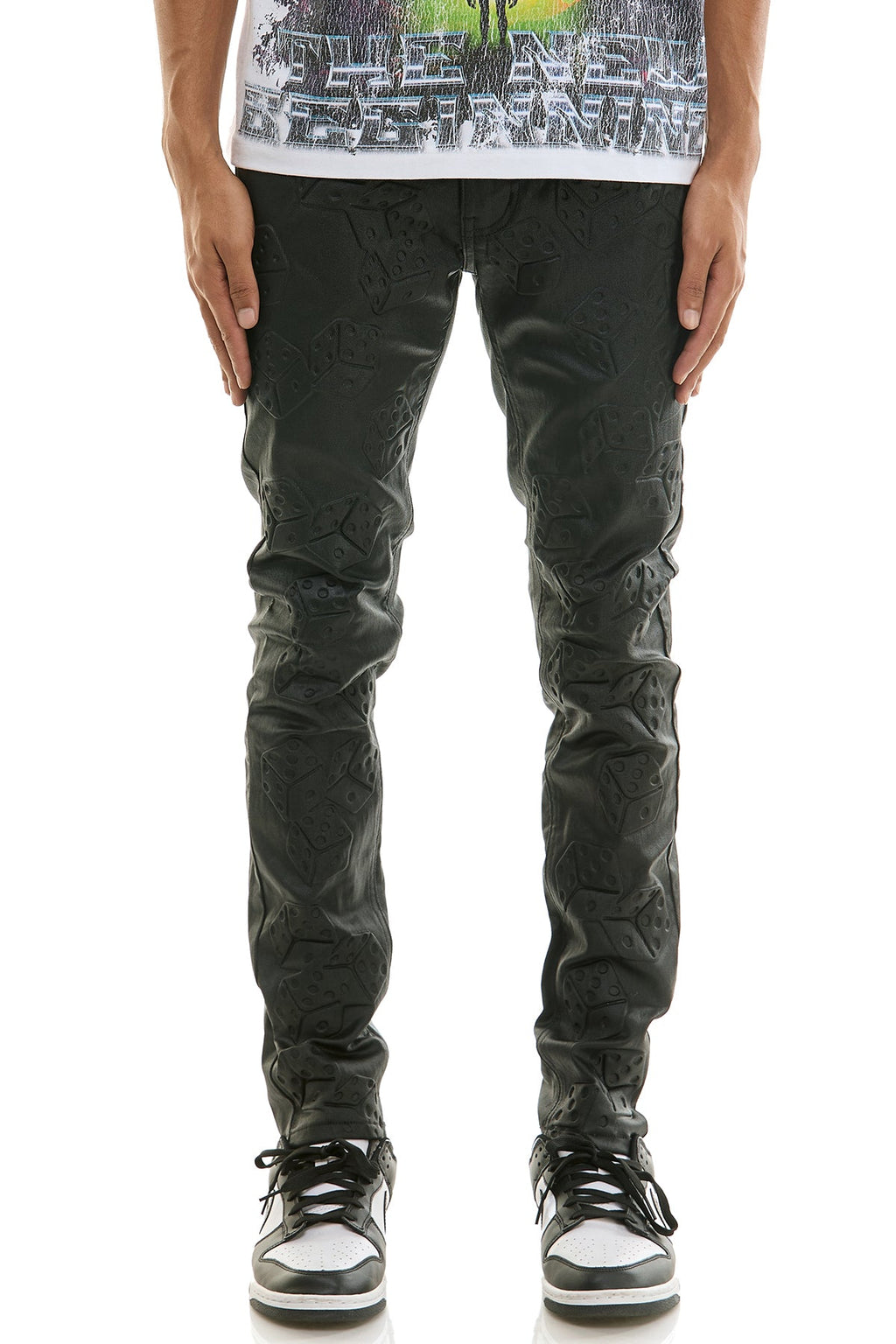RISK TAKER WAX SKINNY JEANS