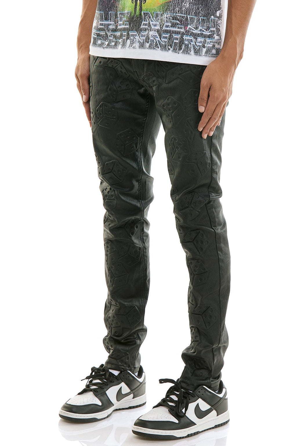 RISK TAKER WAX SKINNY JEANS