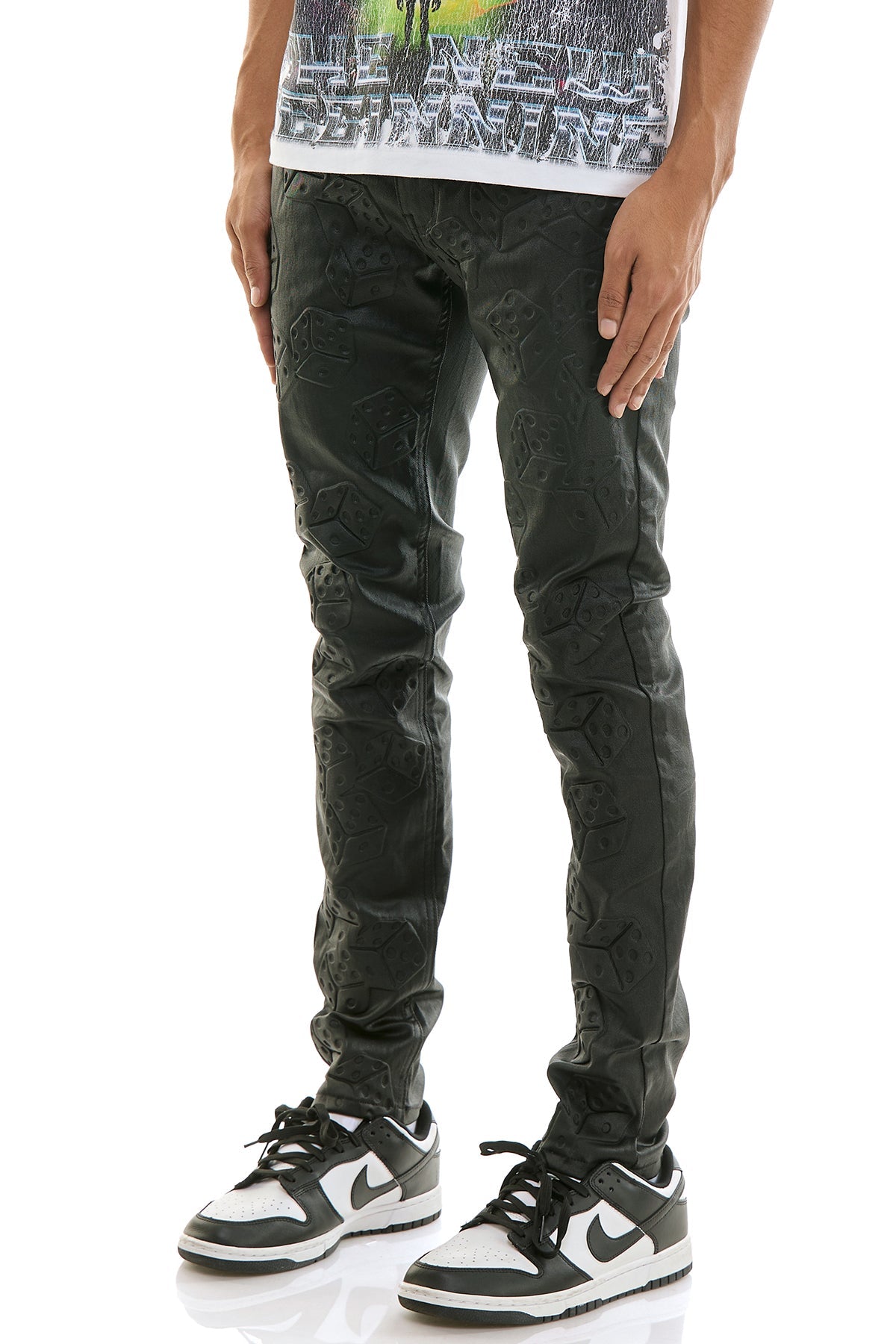 RISK TAKER WAX SKINNY JEANS