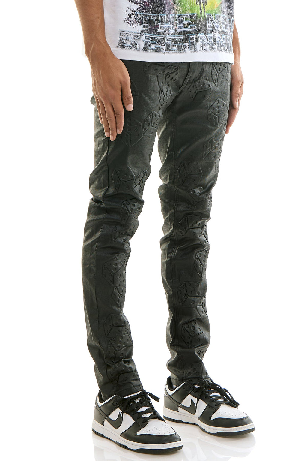 RISK TAKER WAX SKINNY JEANS