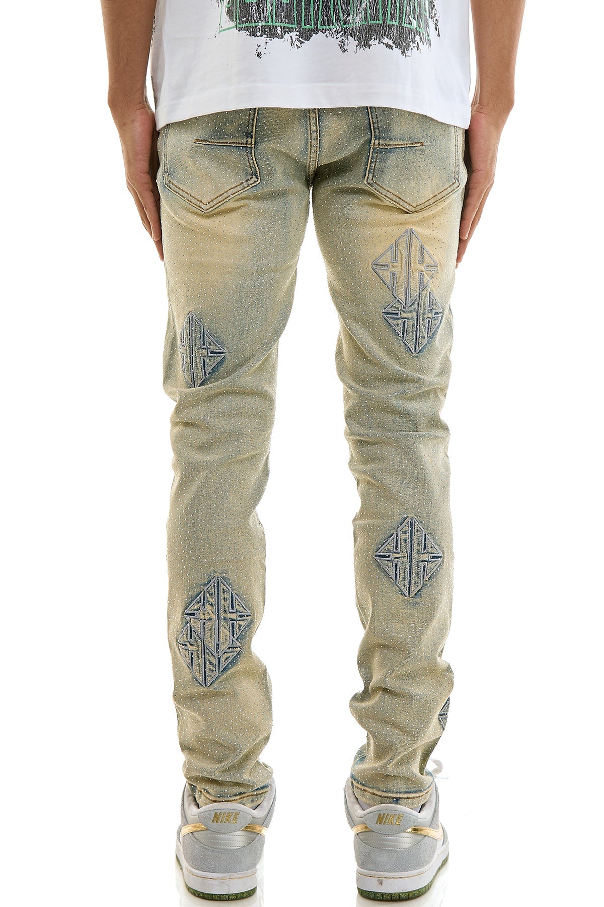 SIGIL RHINESTONE SKINNY JEANS