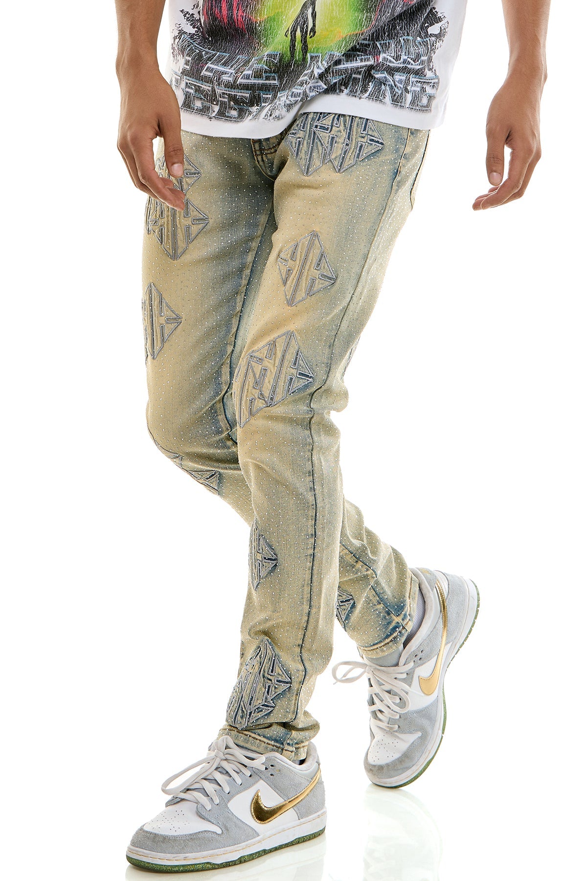 SIGIL RHINESTONE SKINNY JEANS