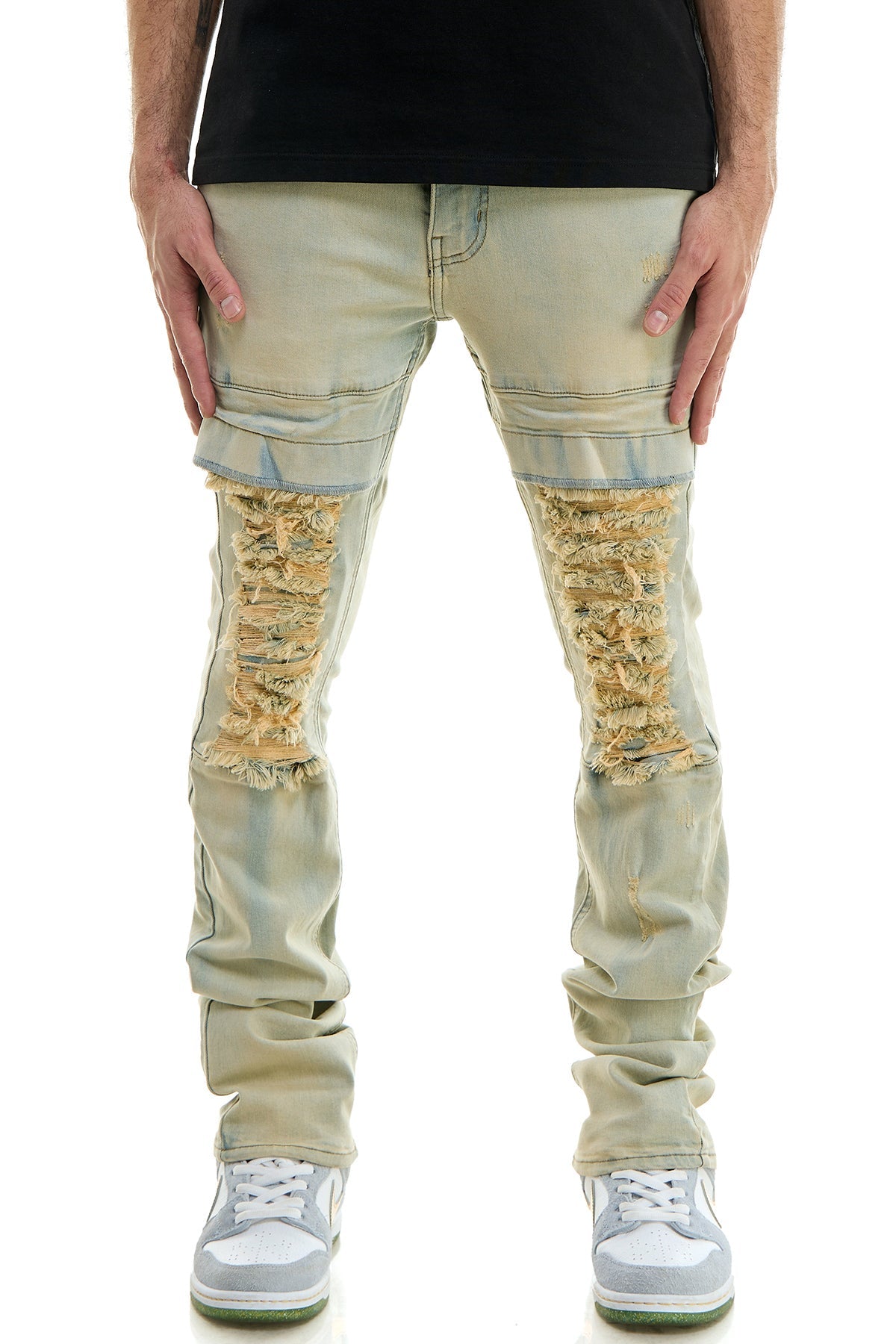 STACKED KNEEP JEANS