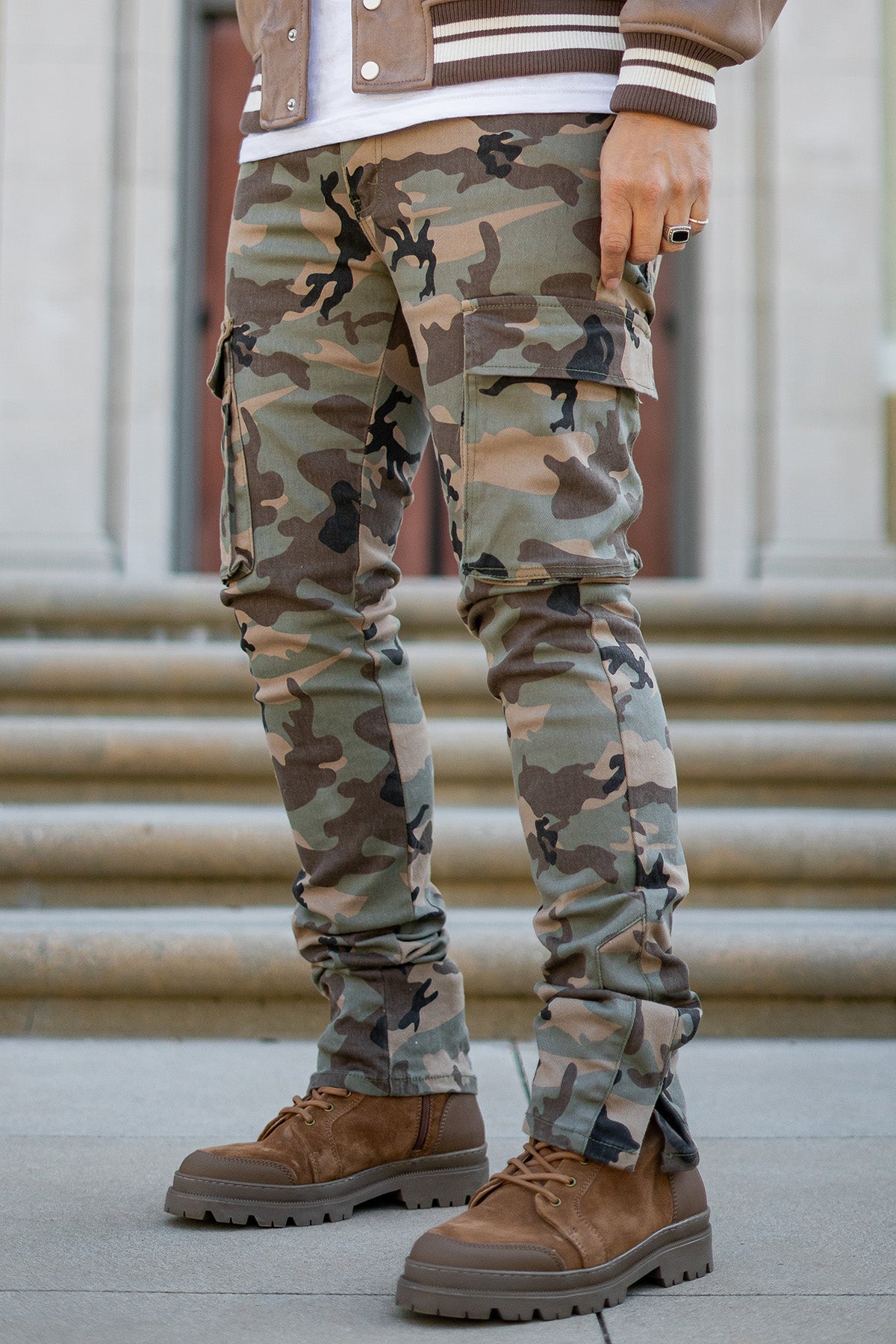 STACKED DOUBLE CARGO PANTS