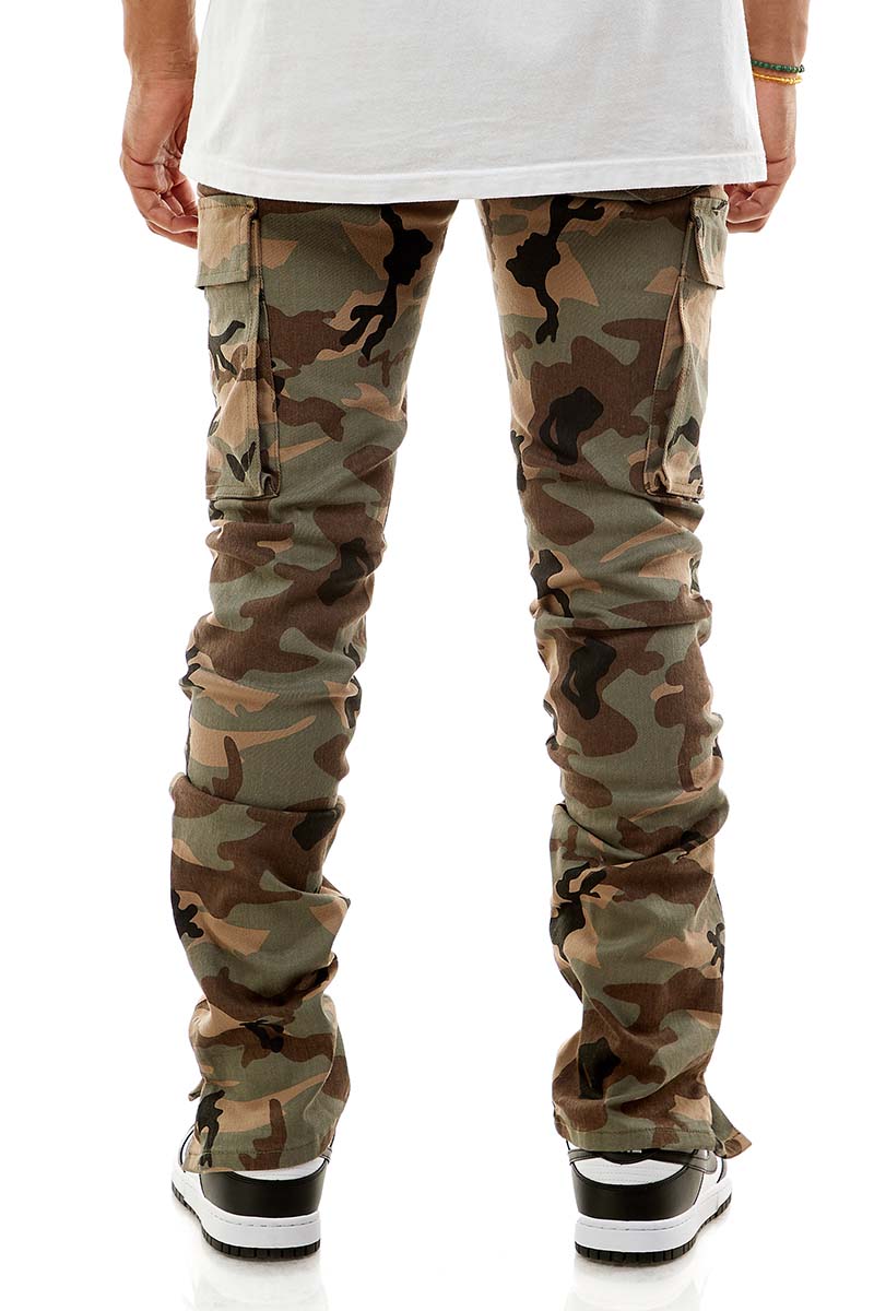 STACKED DOUBLE CARGO PANTS