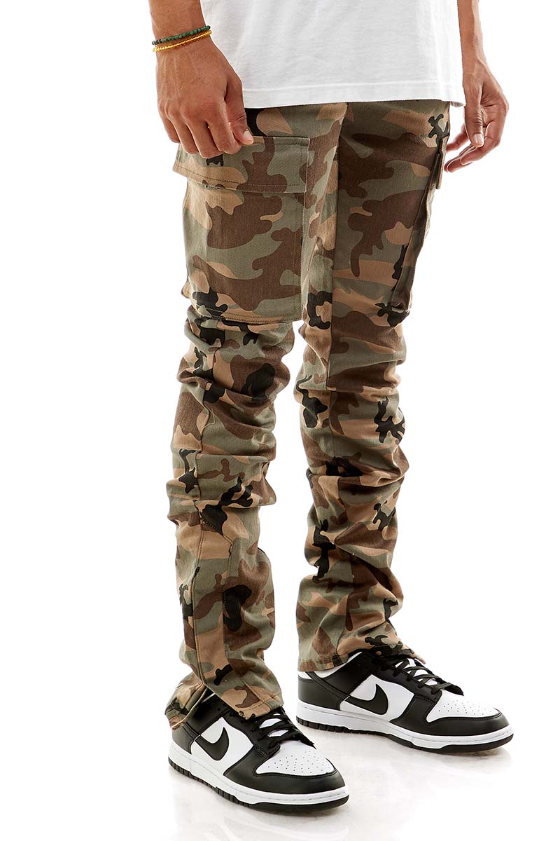 STACKED DOUBLE CARGO PANTS