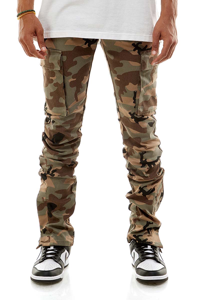 STACKED DOUBLE CARGO PANTS