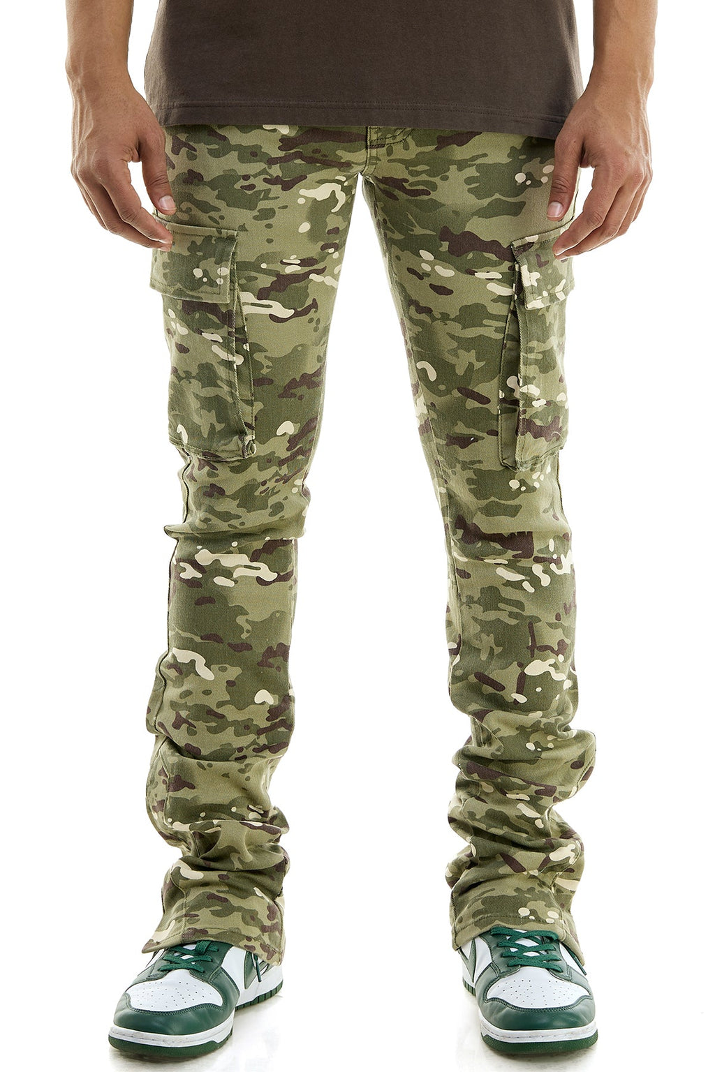 STACKED DOUBLE CARGO PANTS