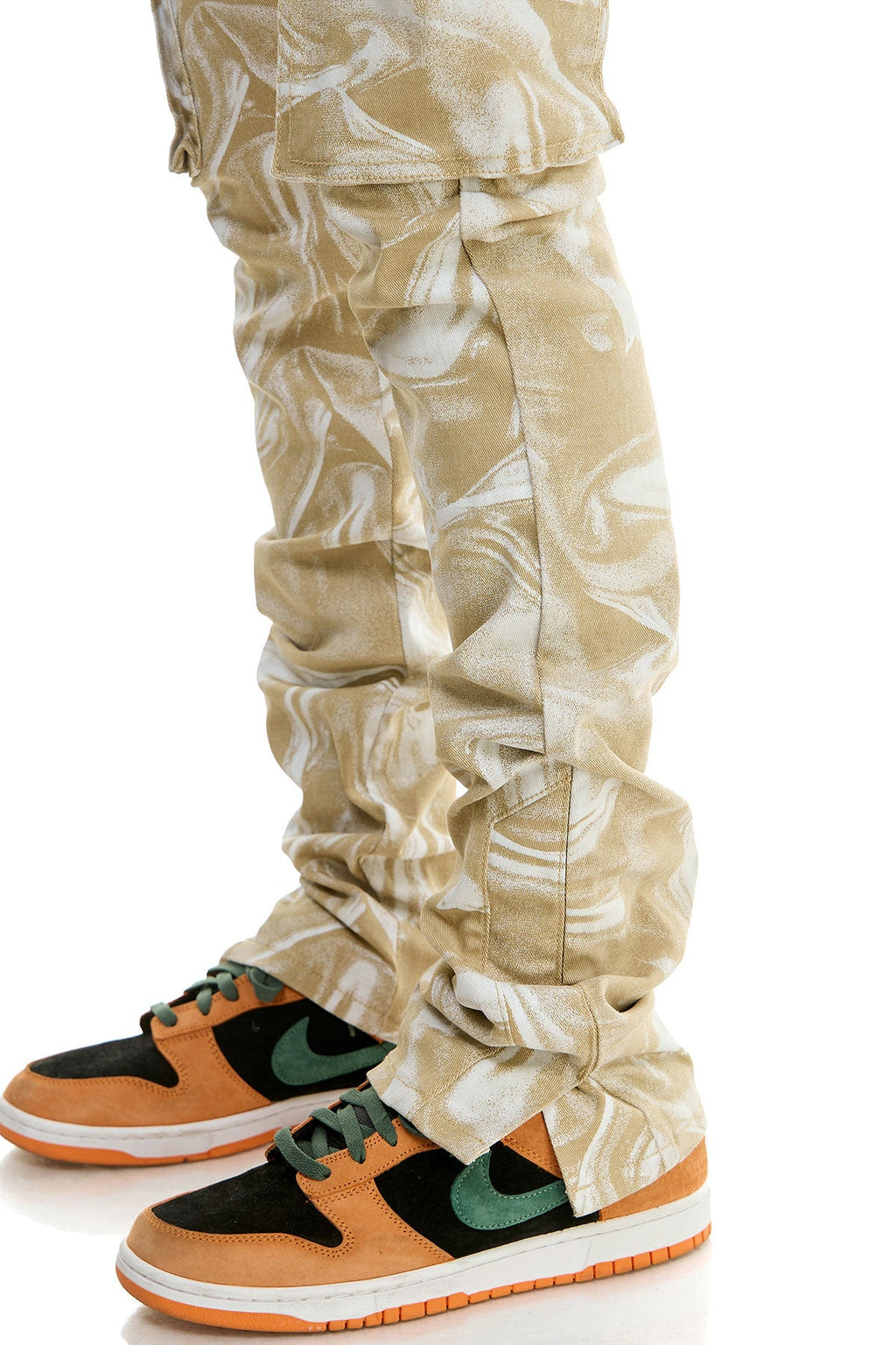 STACKED DOUBLE CARGO PANTS