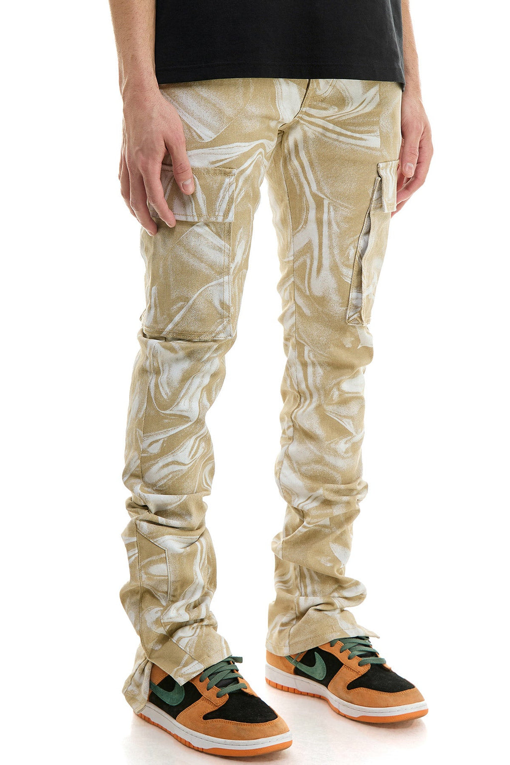STACKED DOUBLE CARGO PANTS