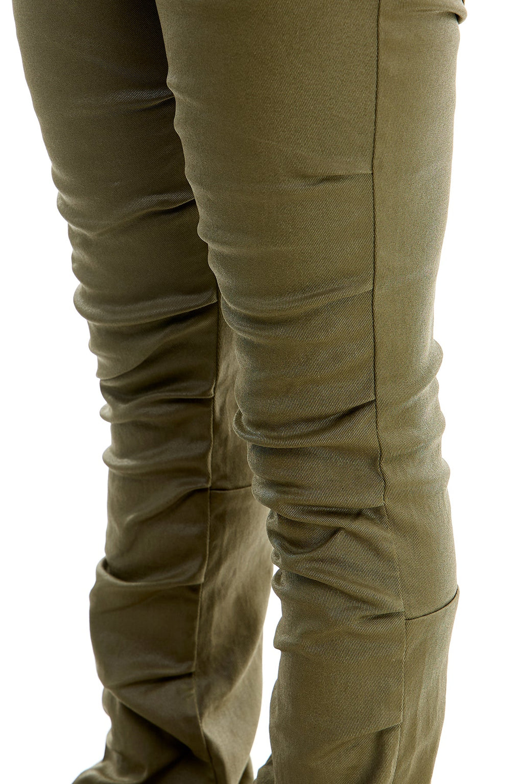 WAX+PLEAT FLARE PANTS