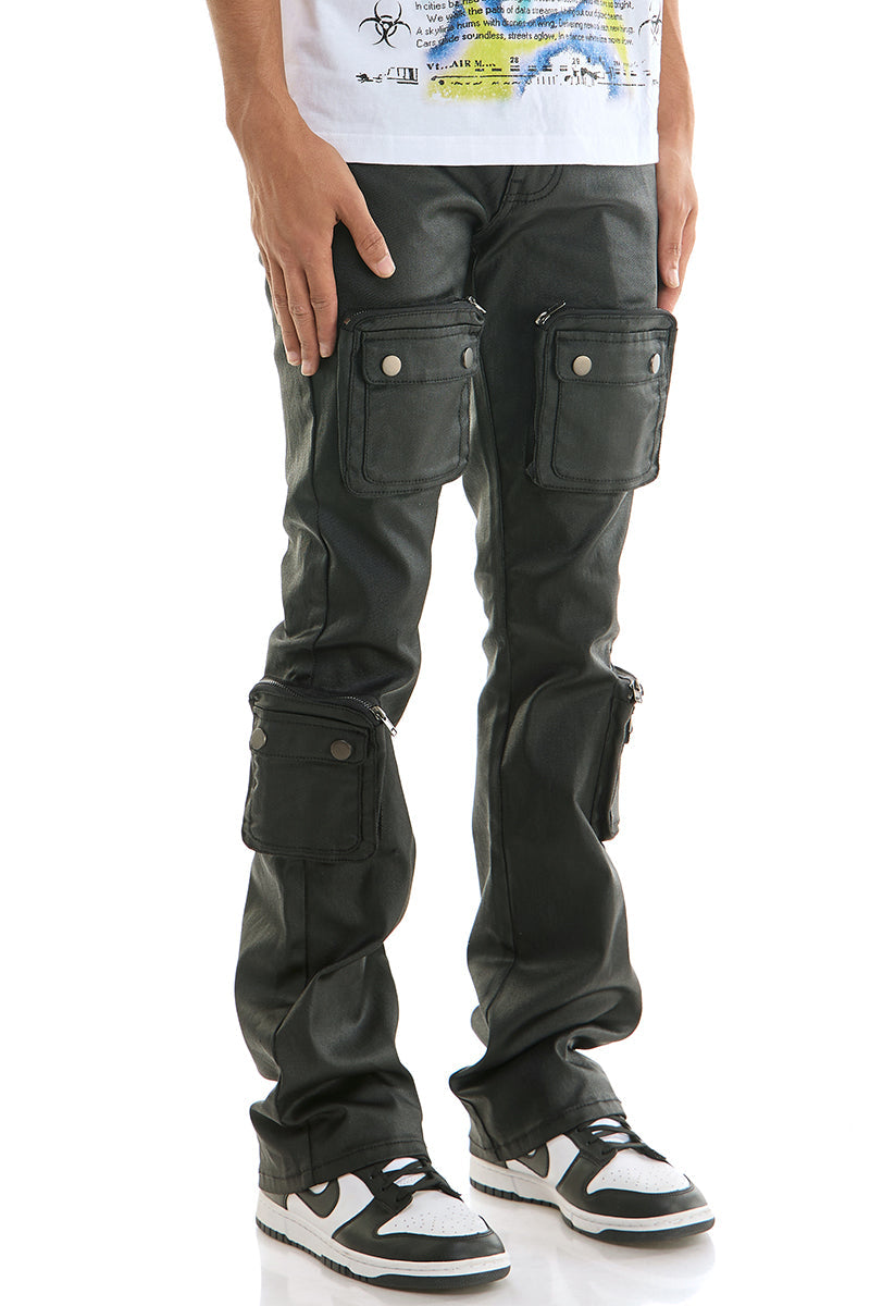 JET CARGO SKINNY FLARE JEANS