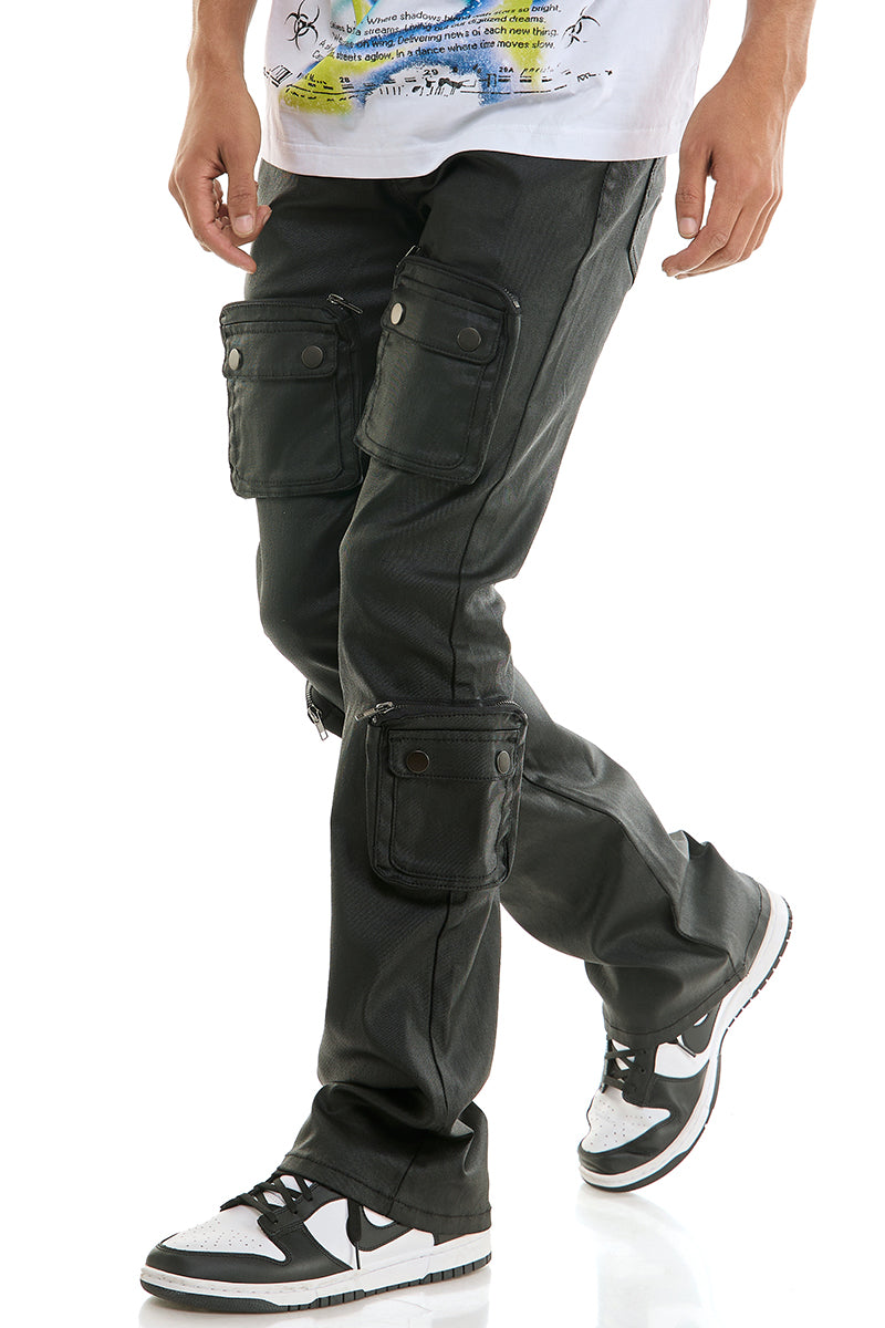 JET CARGO SKINNY FLARE JEANS