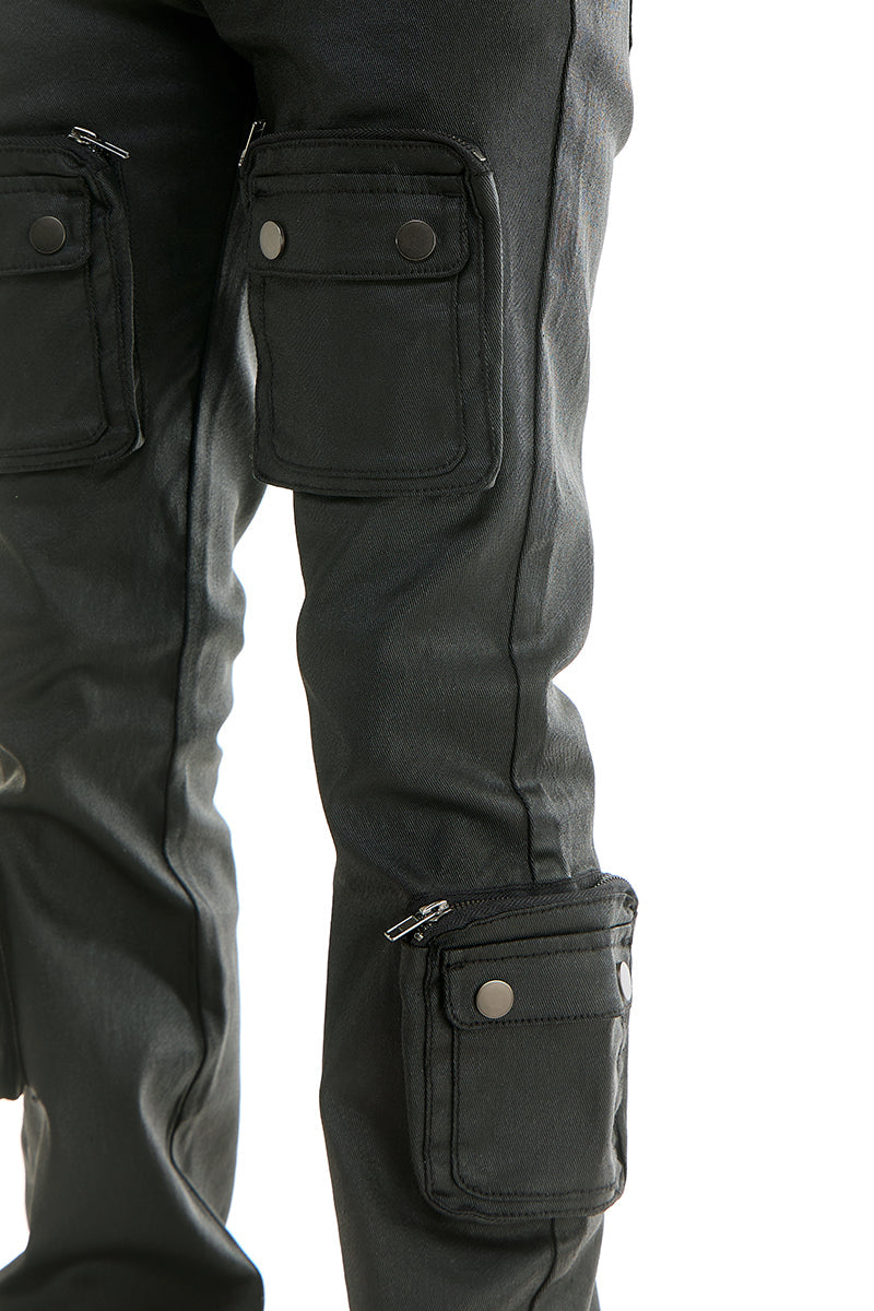 JET CARGO SKINNY FLARE JEANS