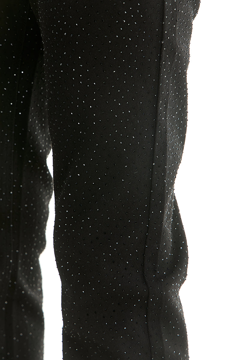 RHINESTONE FLARE JEANS