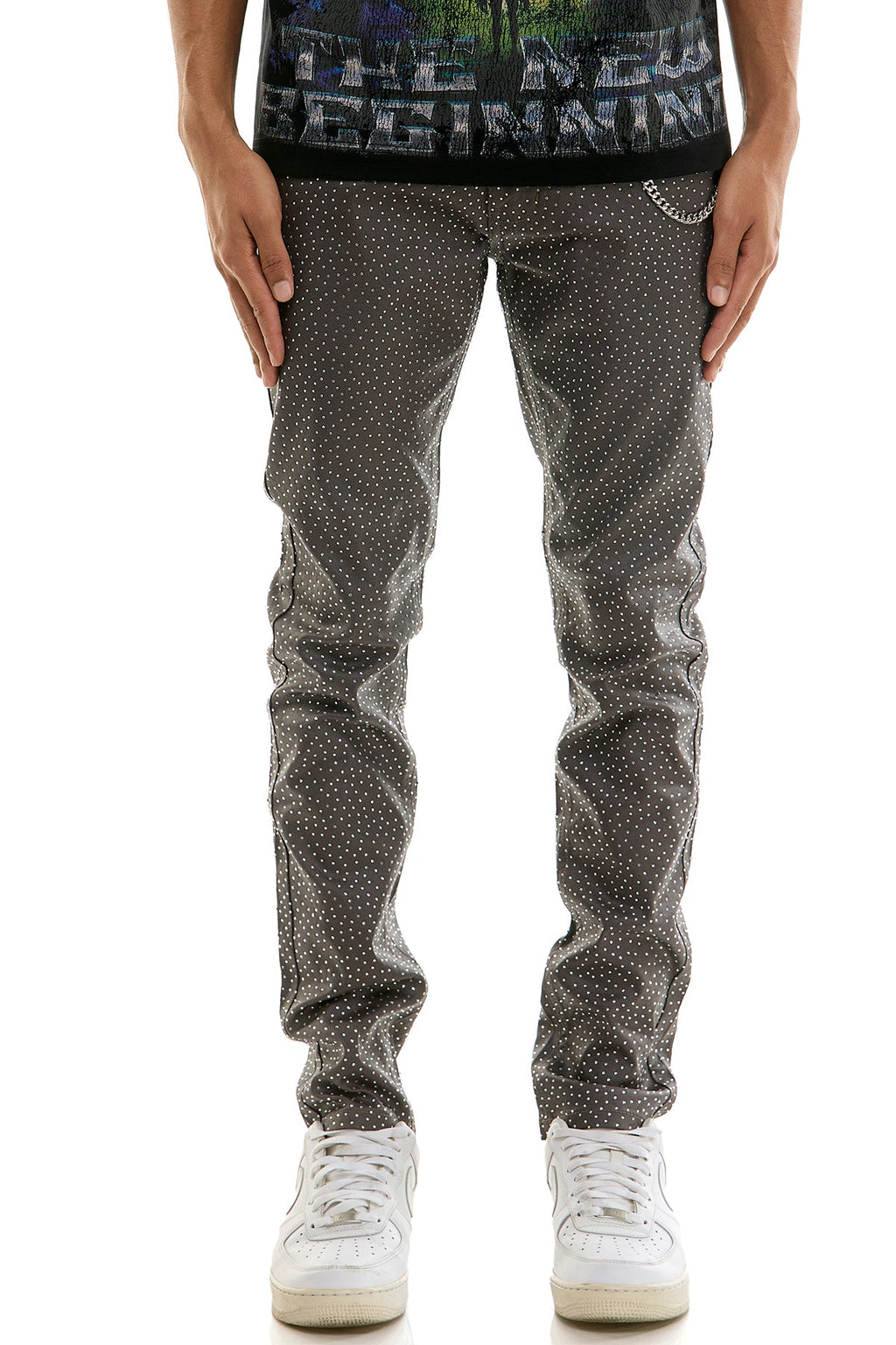 SHINE RHINESTONE JEANS