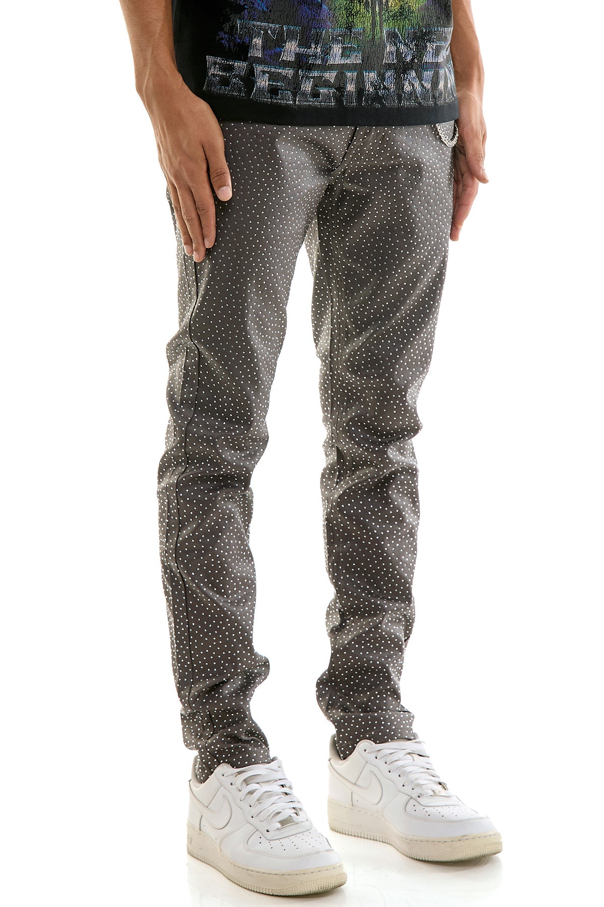 SHINE RHINESTONE JEANS