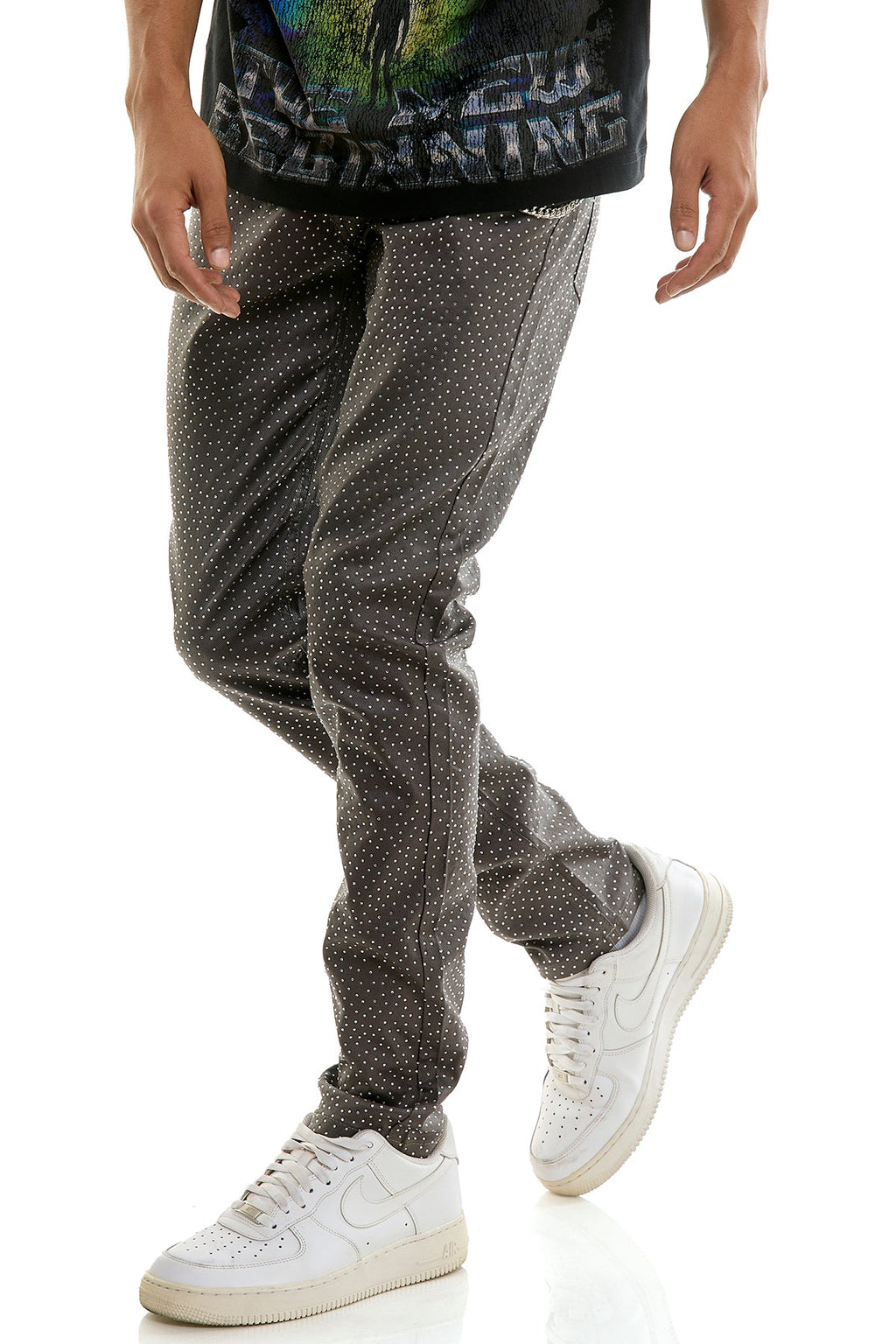 SHINE RHINESTONE JEANS