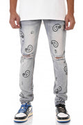 SPREAD PAISLEY JEANS