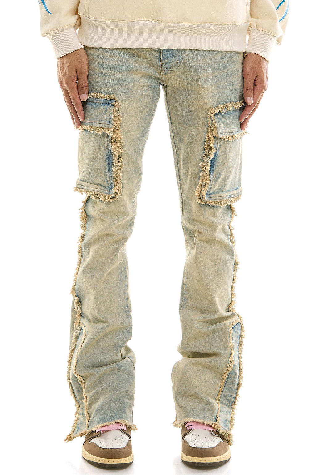 RAW CARGO FLARE JEANS