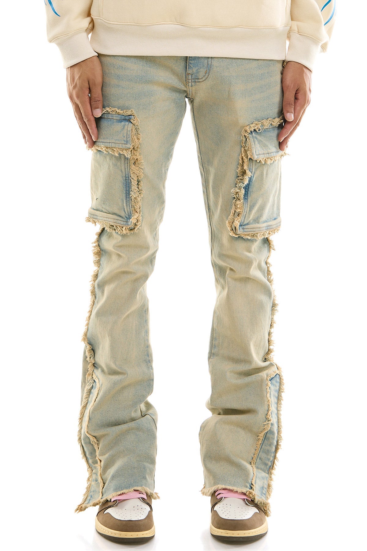 RAW CARGO FLARE JEANS