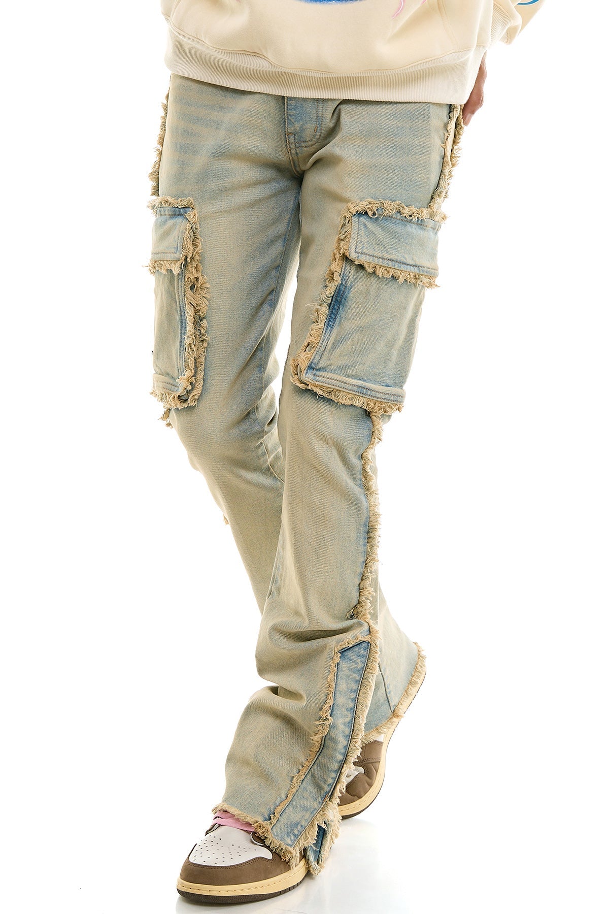 RAW CARGO FLARE JEANS