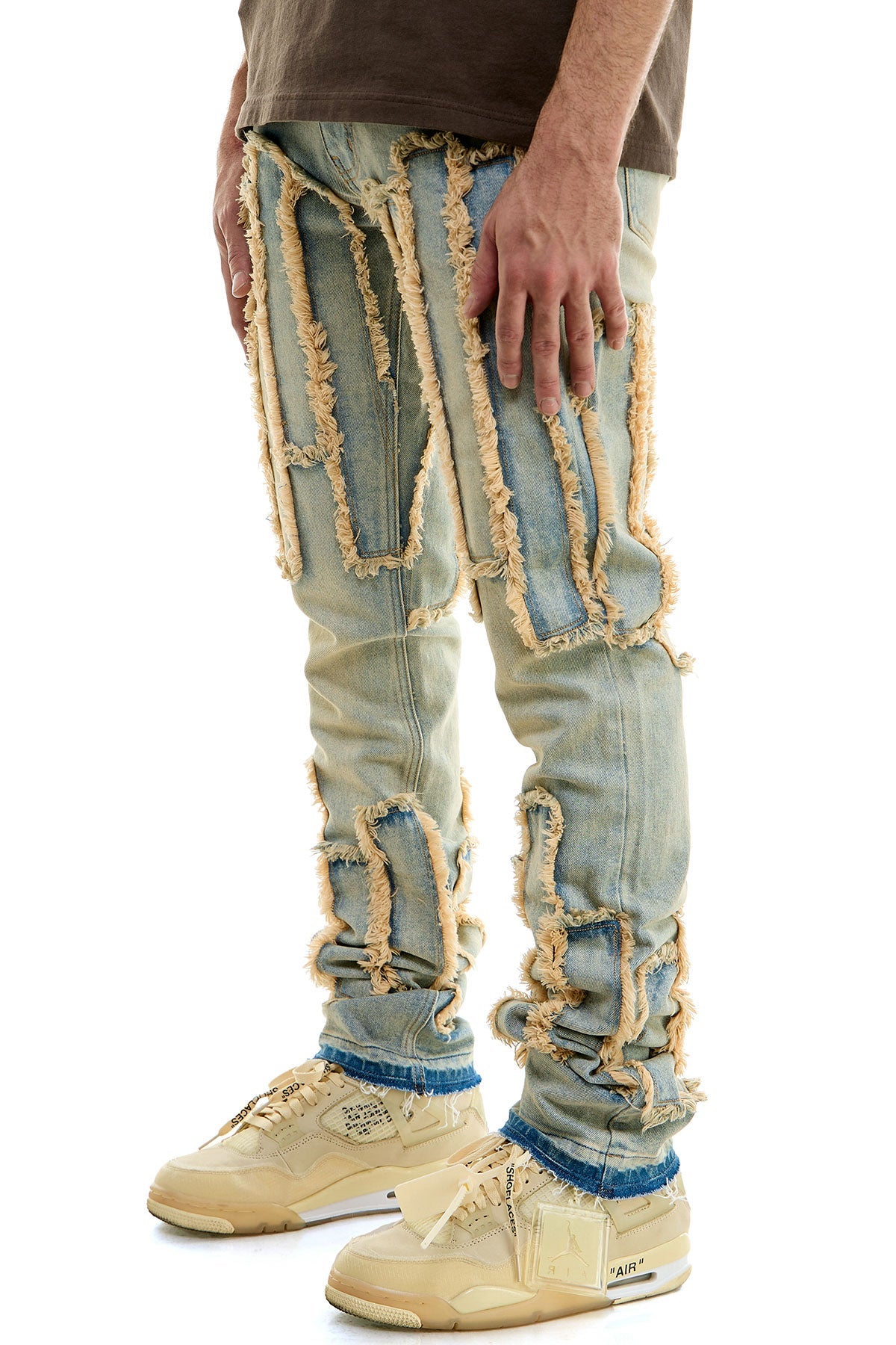 STACKED BARCHA JEANS
