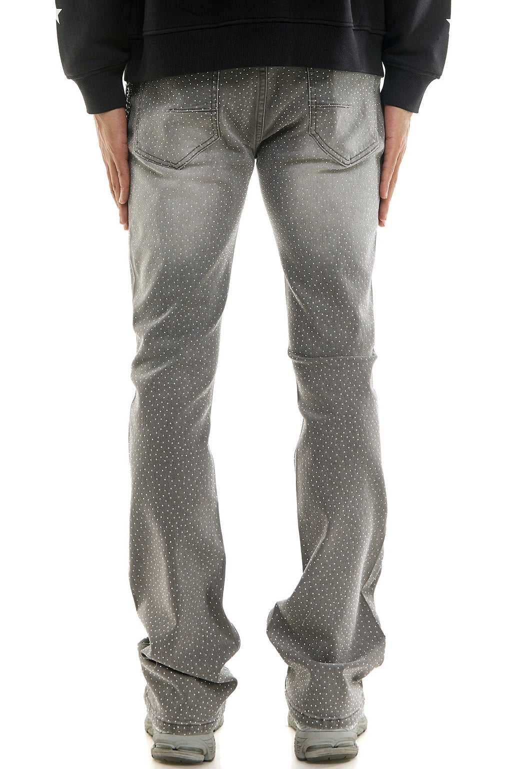 RHINESTONE FLARE JEANS