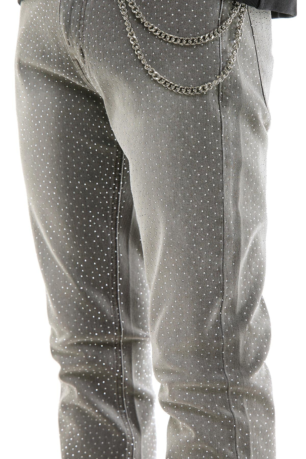 RHINESTONE FLARE JEANS