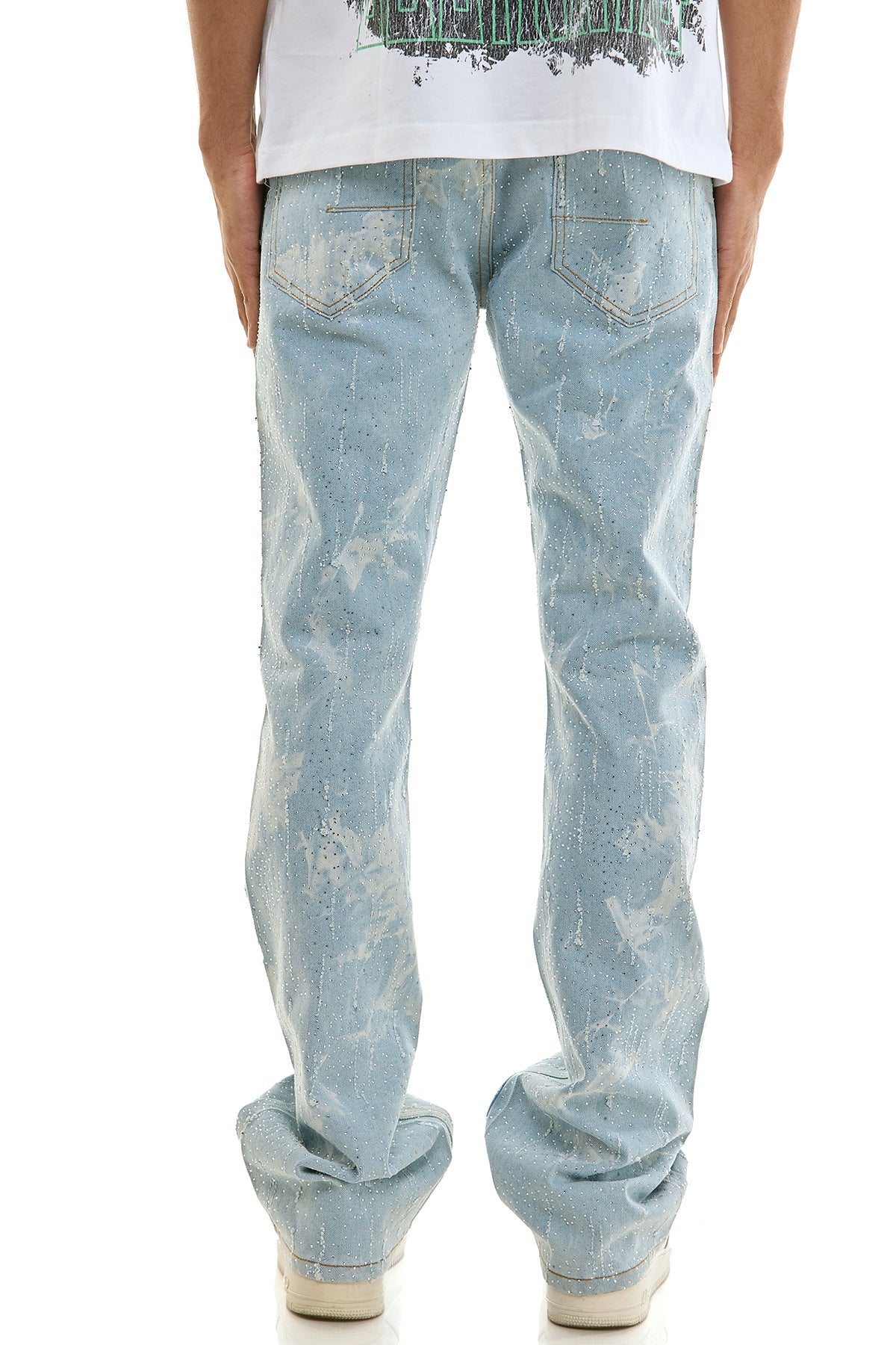 MIST BLING SKINNY FLARE JEANS