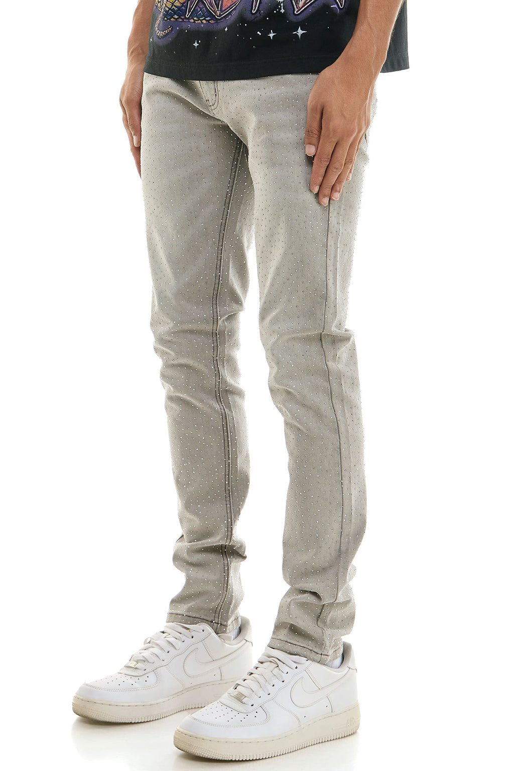 RHINESTONE SKINNY JEANS