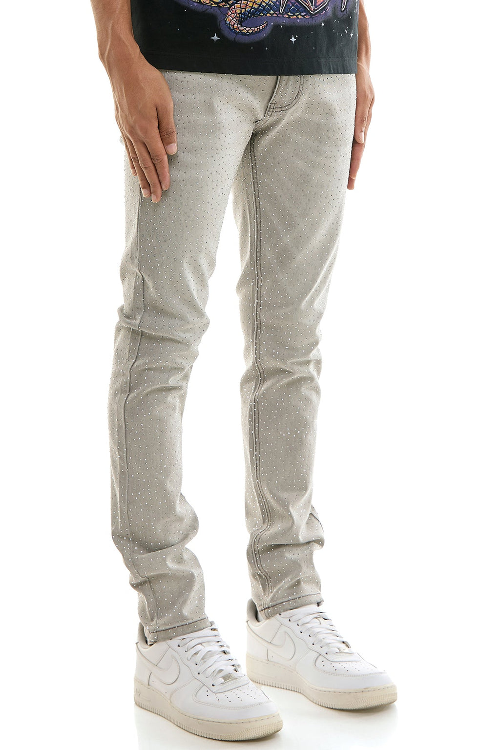 RHINESTONE SKINNY JEANS