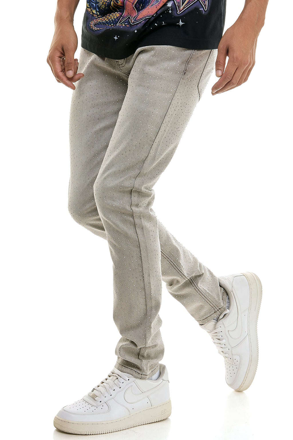 RHINESTONE SKINNY JEANS