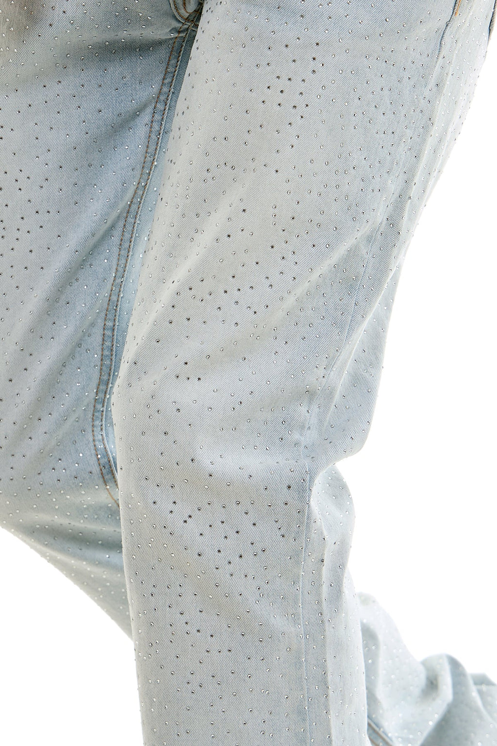 RHINESTONE FLARE JEANS